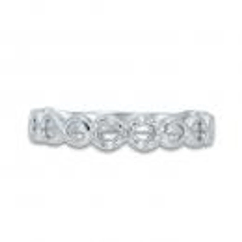 Sterling Silver Diamond Infinity Ring
