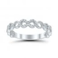 Sterling Silver Diamond Infinity Ring