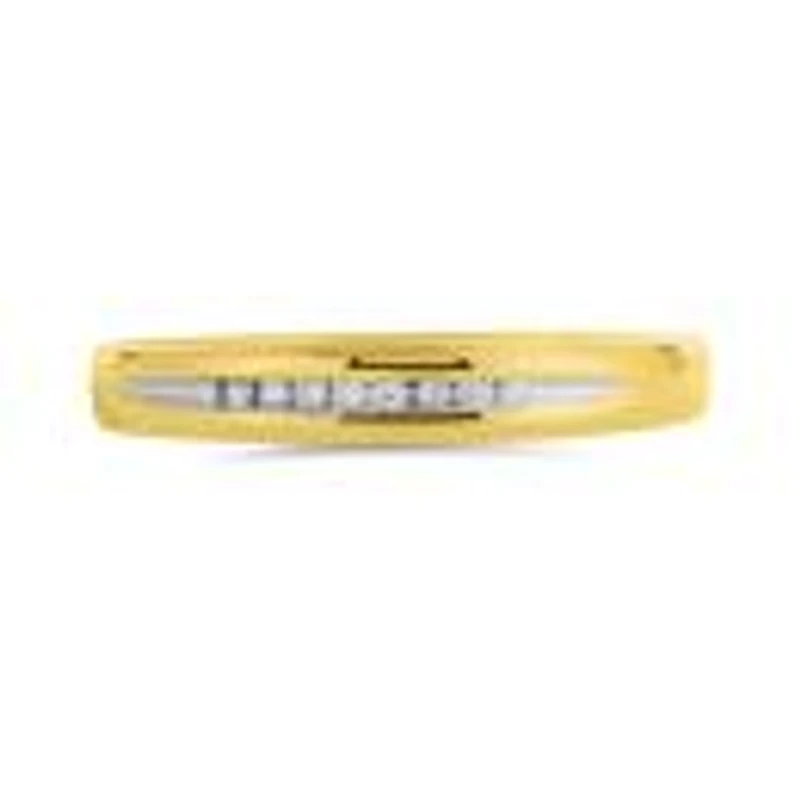 10K Yellow Gold 0.04Ctw Trio Wedding Band