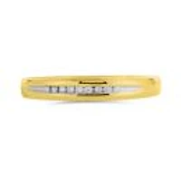 10K Yellow Gold 0.04Ctw Trio Wedding Band