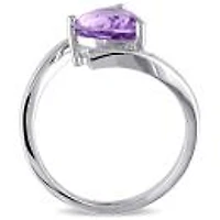 Julianna B Sterling Silver Amethyst & 0.06Ct Diamond Fashion Ring