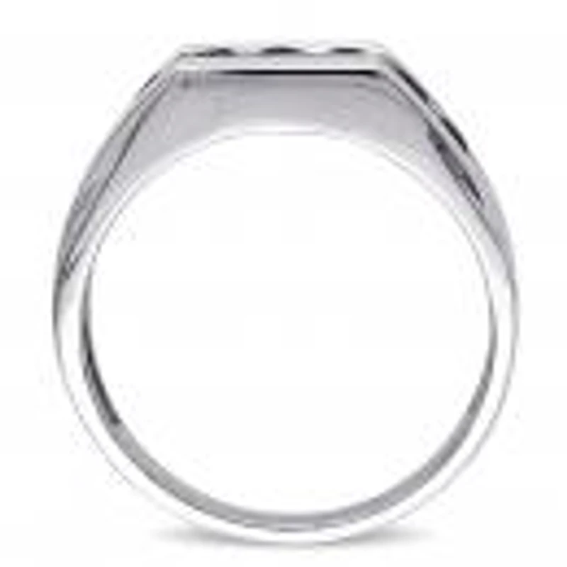 Julianna B Sterling Silver Black Sapphire Men'S Ring