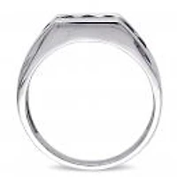 Julianna B Sterling Silver Black Sapphire Men'S Ring