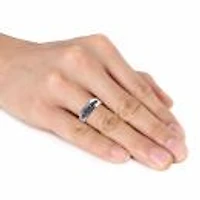 Julianna B Sterling Silver Black Sapphire Men'S Ring