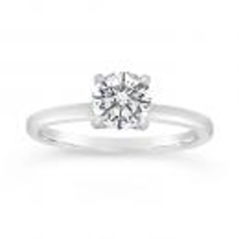 Glacier Fire 14K White Gold 1.00Ctw Solitaire Plus Ring