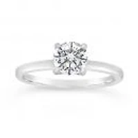 Glacier Fire 14K White Gold 1.00Ctw Solitaire Plus Ring