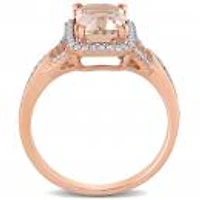 Julianna B 14K Rose Gold Morganite & 0.20Ctw Diamond Fashion Ring