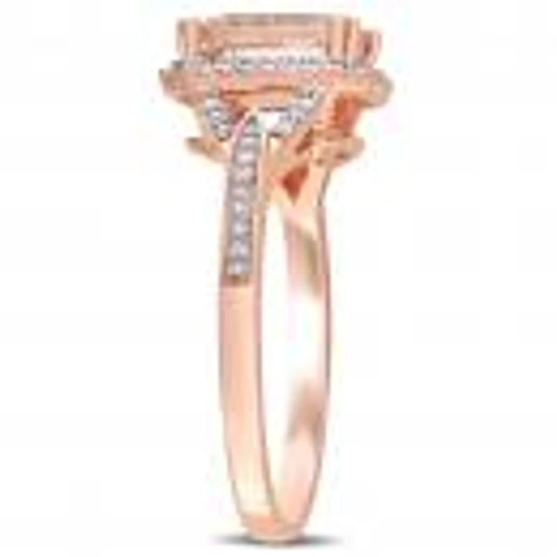 Julianna B 14K Rose Gold Morganite & 0.20Ctw Diamond Fashion Ring
