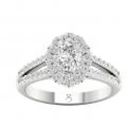 My Diamond Story 14K White Gold Oval Bridal Ring
