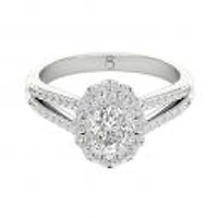 My Diamond Story 14K White Gold Oval Bridal Ring