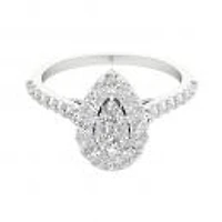 My Diamond Story 14K White Gold Diamond Pear Cut Ring 1.20Ctw I1/Ghi