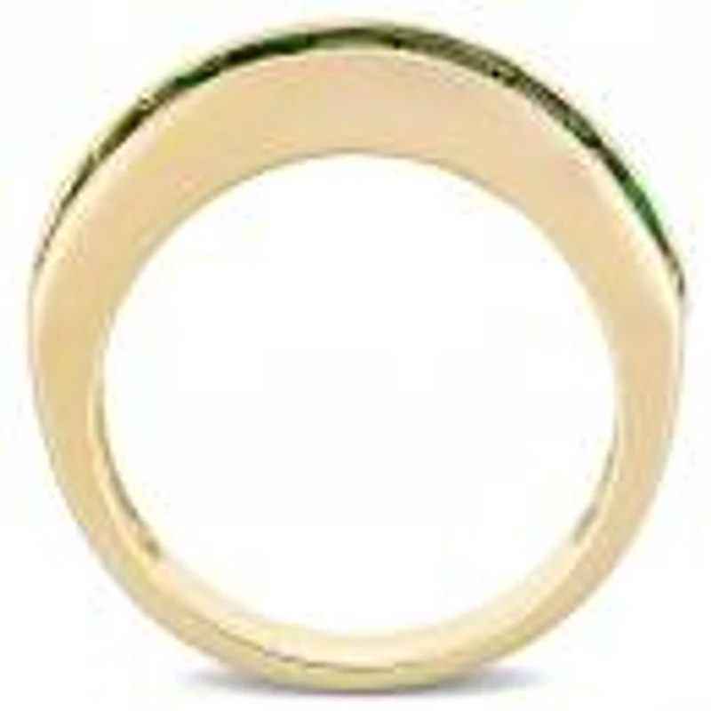 Julianna B Sterling Silver Created Emerald Fashion Ring