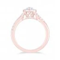 Diamond Revelations 14K Rose Gold Pear Shaped 0.70Ctw Bridal Ring