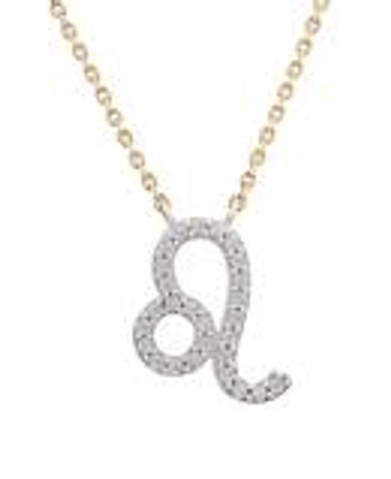 10K Yellow Gold Leo 0.10Ctw Diamond Pendant