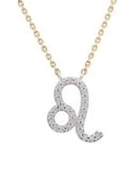10K Yellow Gold Leo 0.10Ctw Diamond Pendant
