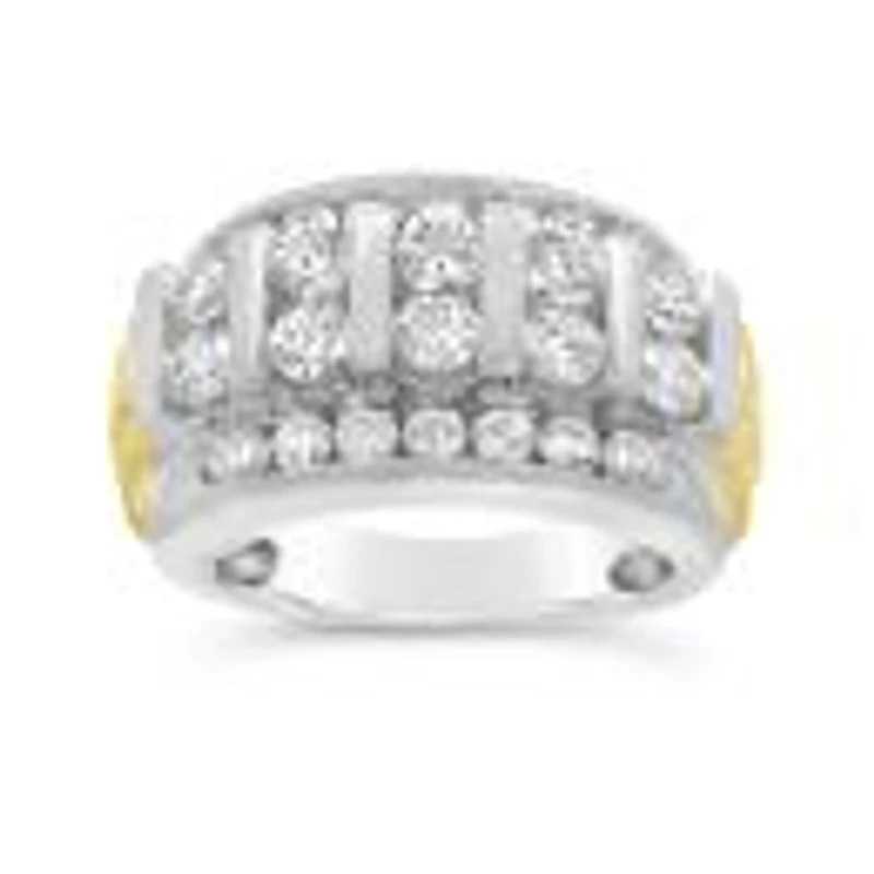 10K White And Yellow Gold Lab Grown 2.94Ctw Diamond Band