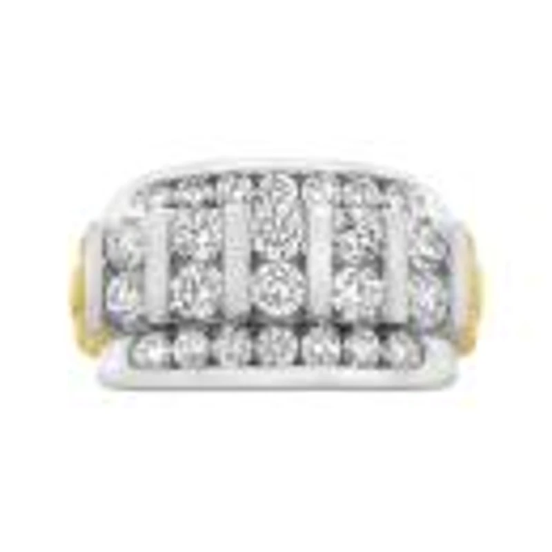 10K White And Yellow Gold Lab Grown 2.94Ctw Diamond Band