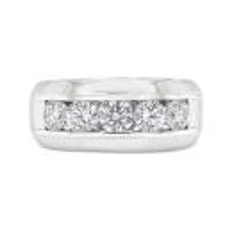 10K White Gold Lab Grown 1.94Ctw Diamond Men'S Band