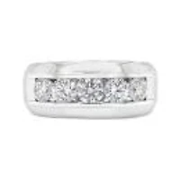 10K White Gold Lab Grown 1.94Ctw Diamond Men'S Band