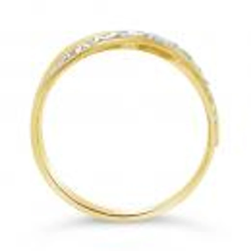 10K Tri-Gold Crossover Ring