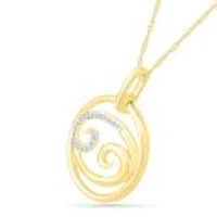 10K Yellow Gold Cancer Diamond Pendant