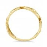 10K Yellow Gold Diamond Cut Link Ring