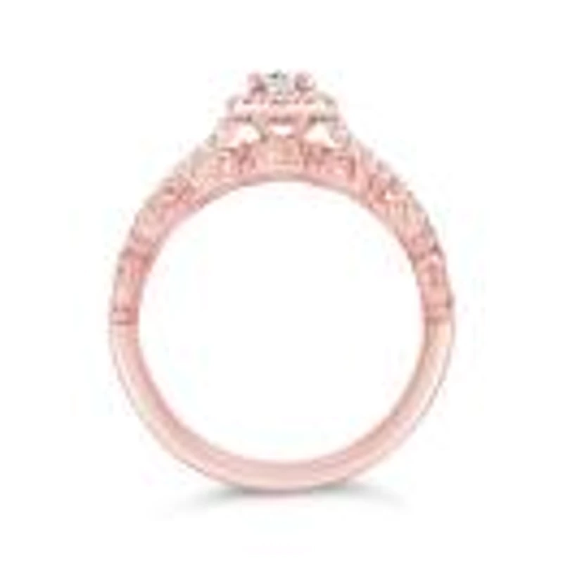Diamond Revelations 14K Rose Gold 1.00Ctw Oval Diamond Bridal Ring