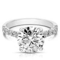 New Brilliance Lab Grown 3.45Ctw Diamond Ring In 14K White Gold
