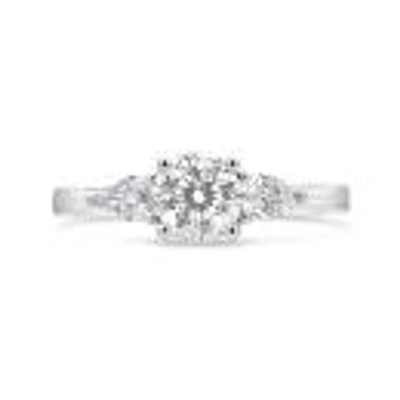 Blossom 14K White Gold Lab Grown 1.30Ctw Diamond Three-Stone Ring