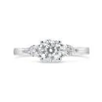 Blossom 14K White Gold Lab Grown 1.30Ctw Diamond Three-Stone Ring