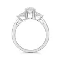 Blossom 14K White Gold Lab Grown 1.30Ctw Diamond Three-Stone Ring