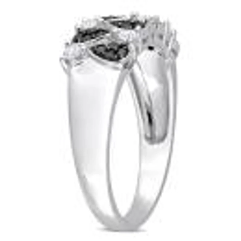 Julianna B 14K White Gold Black & White 0.04Ctw Diamond Fashion Ring