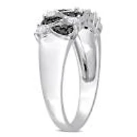 Julianna B 14K White Gold Black & White 0.04Ctw Diamond Fashion Ring