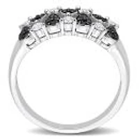 Julianna B 14K White Gold Black & White 0.04Ctw Diamond Fashion Ring