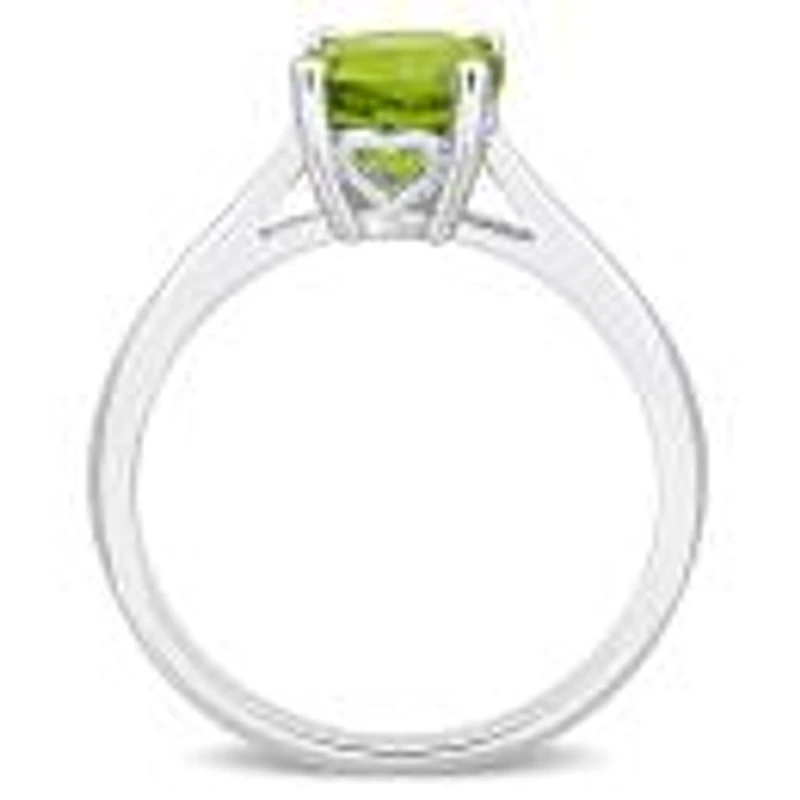 Julianna B Sterling Silver Peridot Solitaire Ring