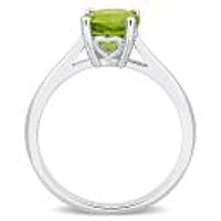 Julianna B Sterling Silver Peridot Solitaire Ring