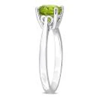 Julianna B Sterling Silver Peridot Solitaire Ring