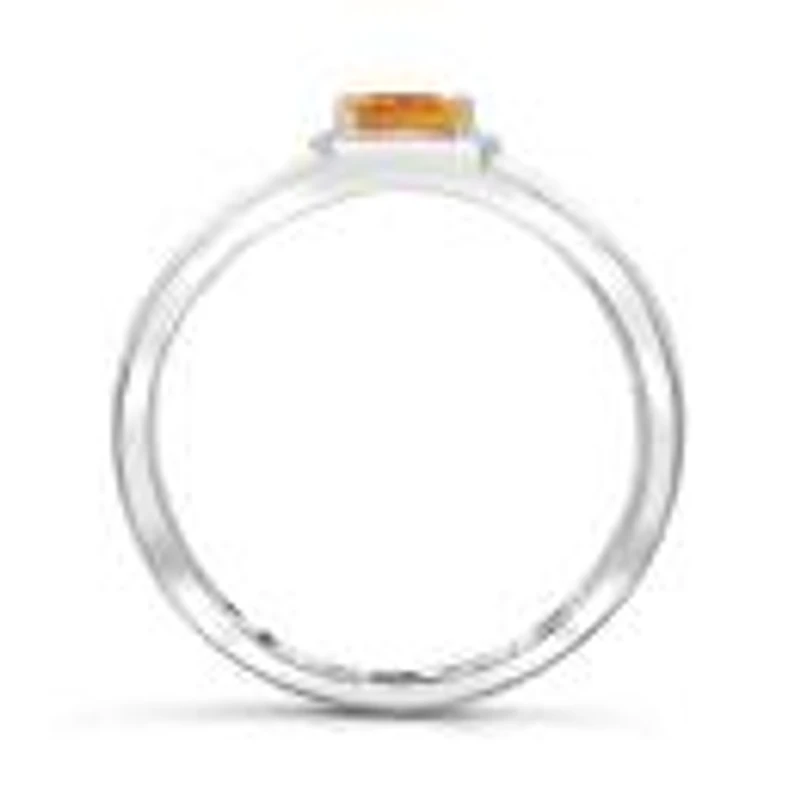 Sterling Silver Citrine Men'S Ring