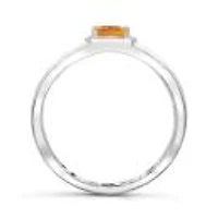 Sterling Silver Citrine Men'S Ring