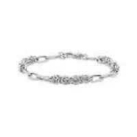 Sterling Silver 7" Byzantine Paperclip Bracelet