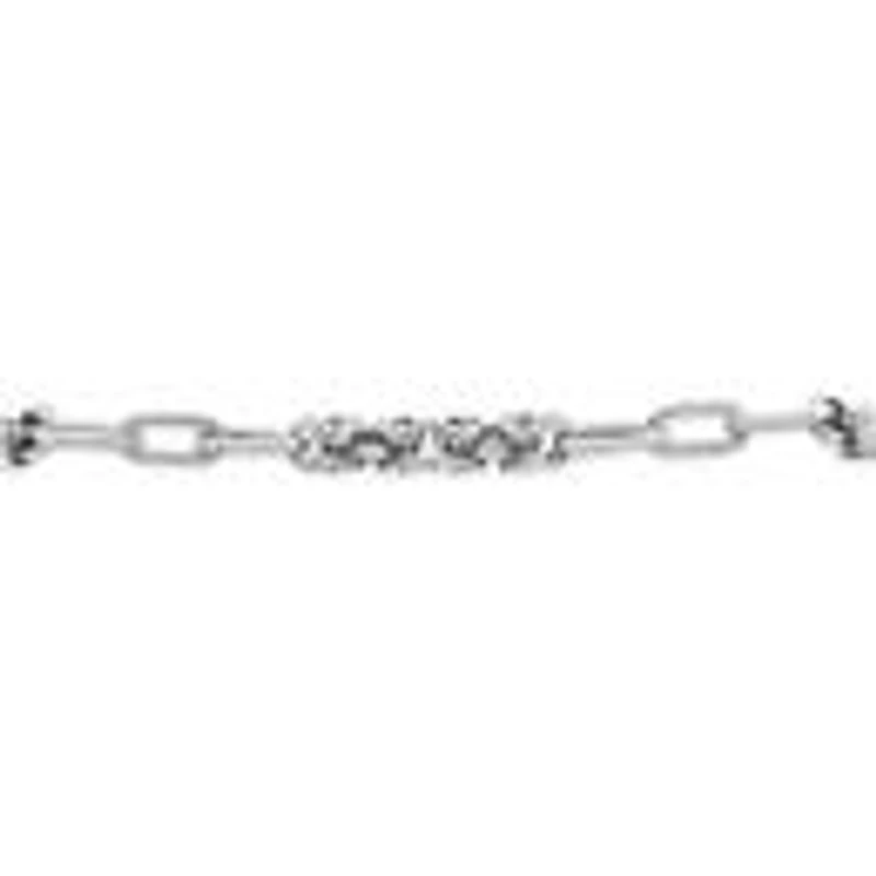 Sterling Silver 7" Byzantine Paperclip Bracelet