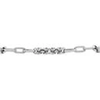 Sterling Silver 7" Byzantine Paperclip Bracelet