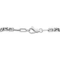 Sterling Silver 7" Byzantine Paperclip Bracelet
