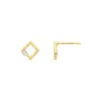 Glacier Fire Princess Cut Canadian Diamond Earrings In 10K Yellow Gold