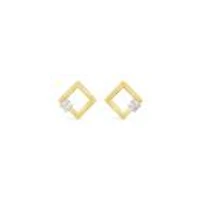 Glacier Fire Princess Cut Canadian Diamond Earrings In 10K Yellow Gold