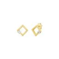 Glacier Fire Princess Cut Canadian Diamond Earrings In 10K Yellow Gold