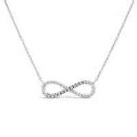Diamond Infinity Necklace In Sterling Silver