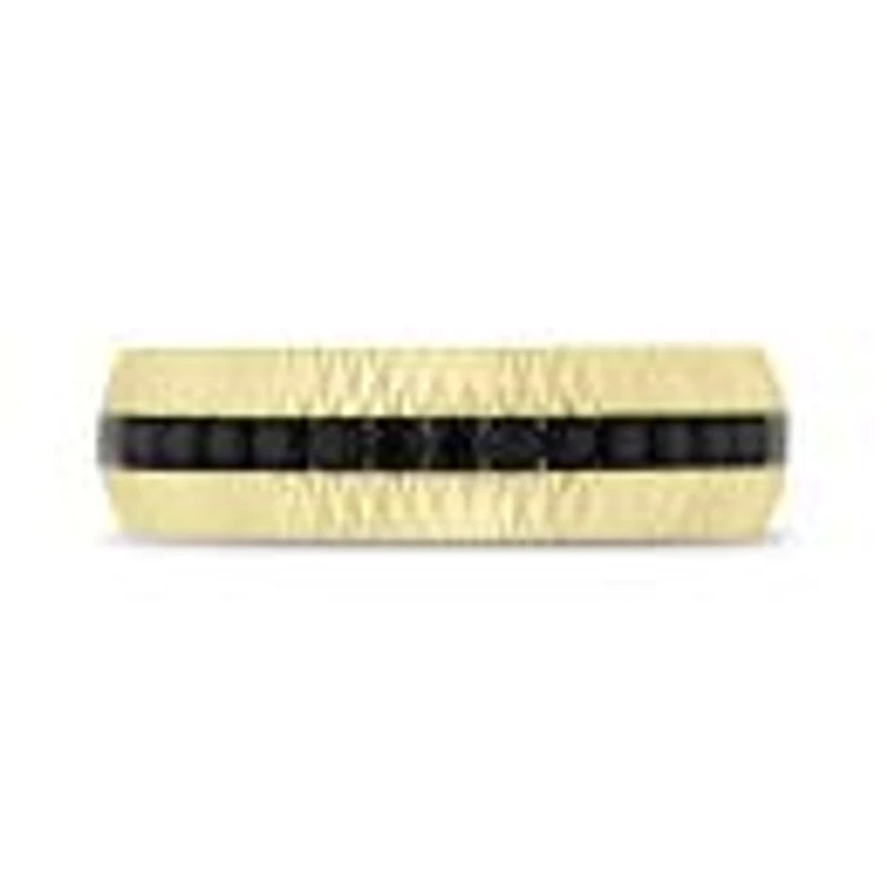 10K Yellow Gold 0.50Ctw Men'S Black Diamond Ring