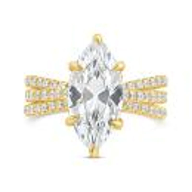 Jenny Packham Lab Grown 4.73Ctw Marquise Diamond Bridal Ring In 18K Yellow Gold