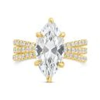 Jenny Packham Lab Grown 4.73Ctw Marquise Diamond Bridal Ring In 18K Yellow Gold